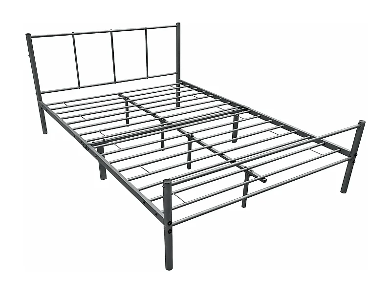 Lit pour adultes en grise 209.5 x 141.5 x 81.5 cm 03_0004916