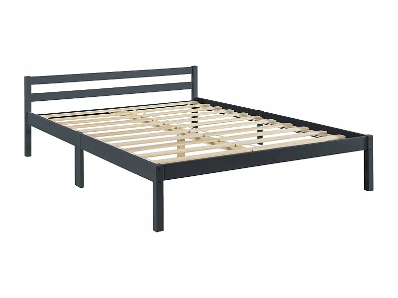 Lit pour adultes design bois marron 206 x 146 x 50 cm 03_0004965