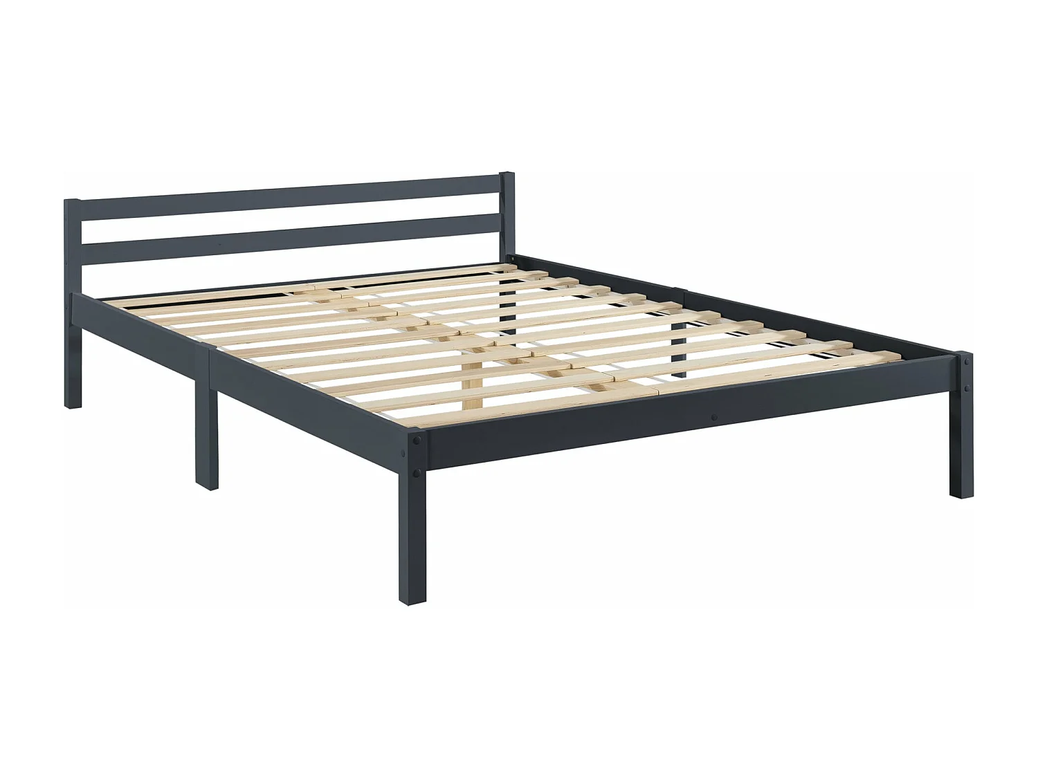 Lit pour adultes design bois marron 206 x 146 x 50 cm 03_0004965