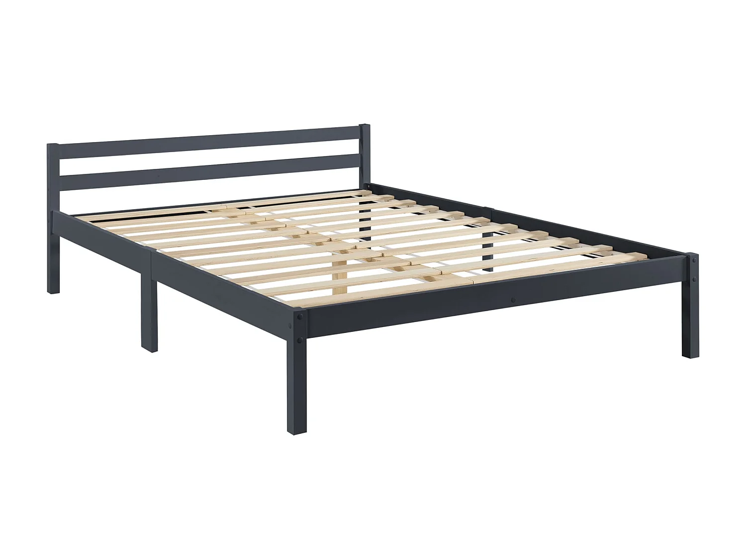 Lit pour adultes design bois marron 206 x 146 x 50 cm 03_0004965