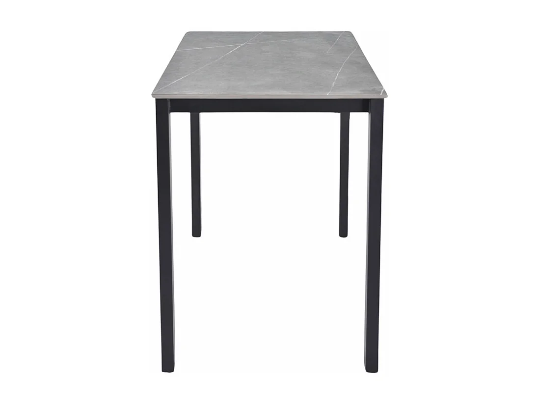 Table haute 140 cm rectangulaire céramique gris marbré - HARPER