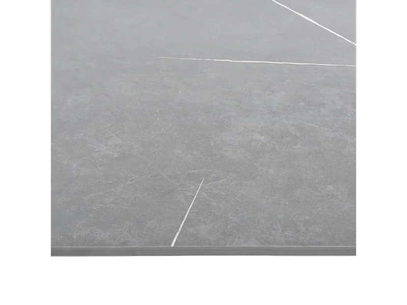 Table haute 140 cm rectangulaire céramique gris marbré - HARPER