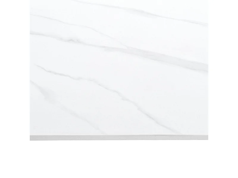 Table haute 140 cm rectangulaire céramique blanc marbré - HARPER