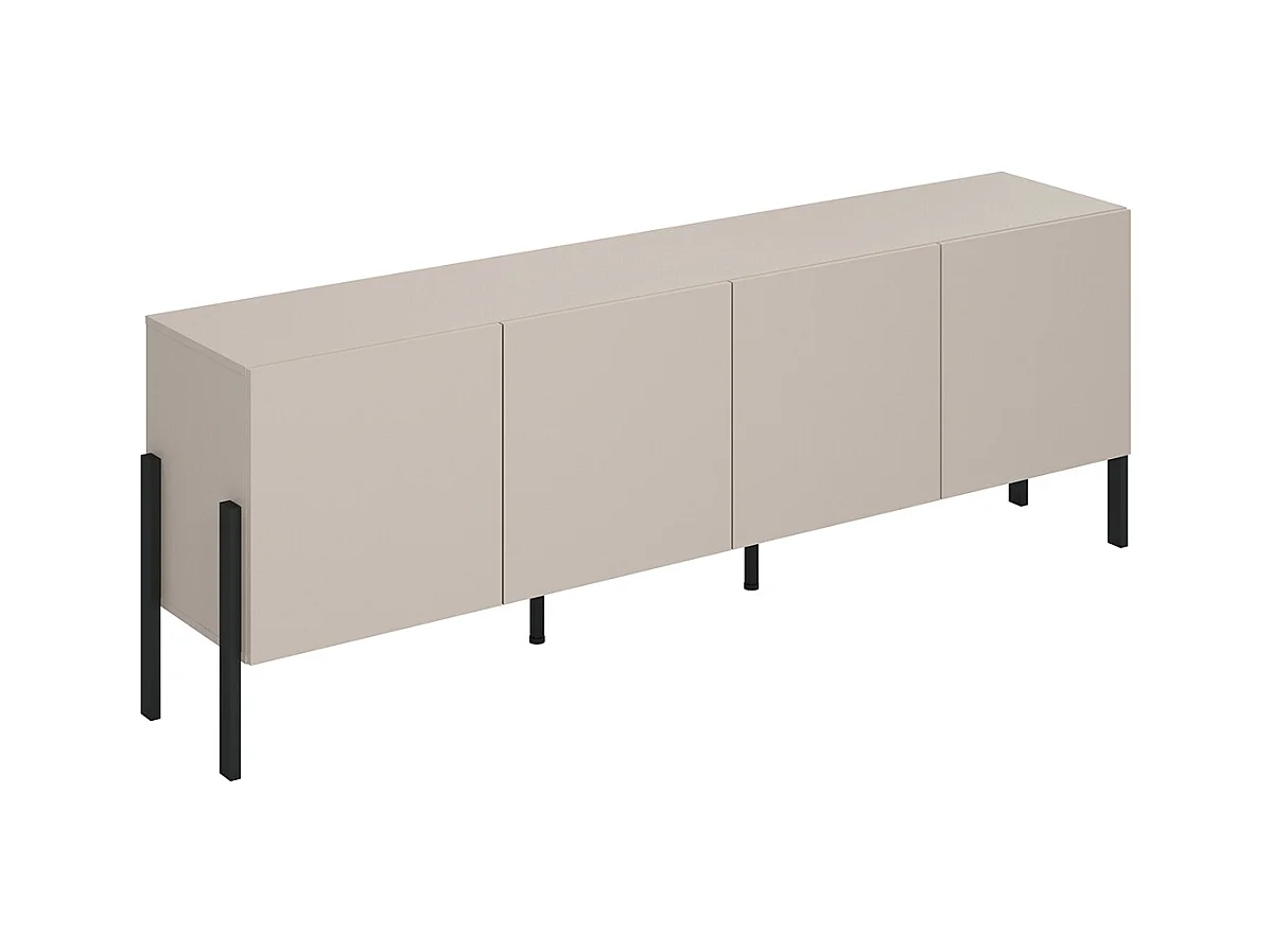 Meuble TV 4 portes 200 cm Bérénice Cachemire