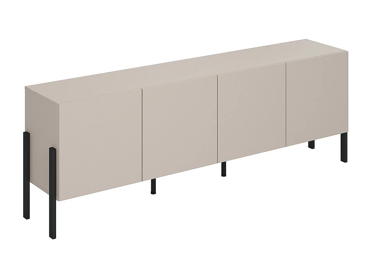 Meuble TV 4 portes 200 cm Bérénice Cachemire