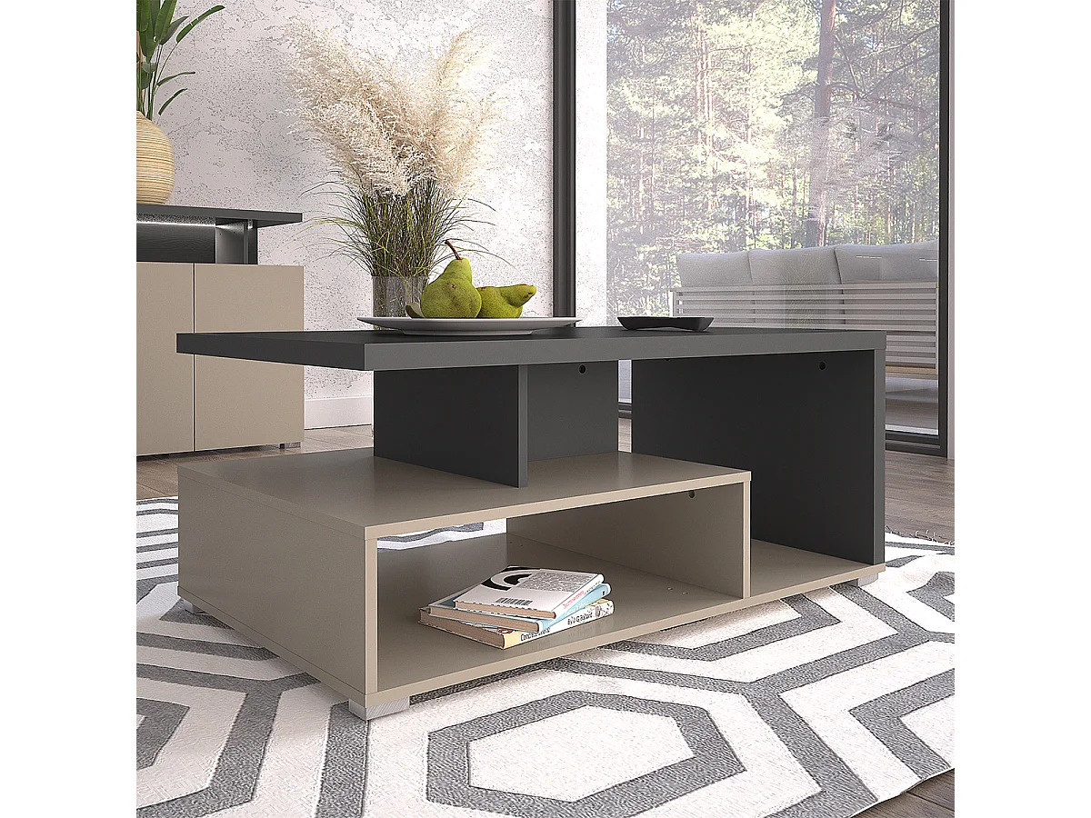 Table basse Opio Taupe et Anthracite