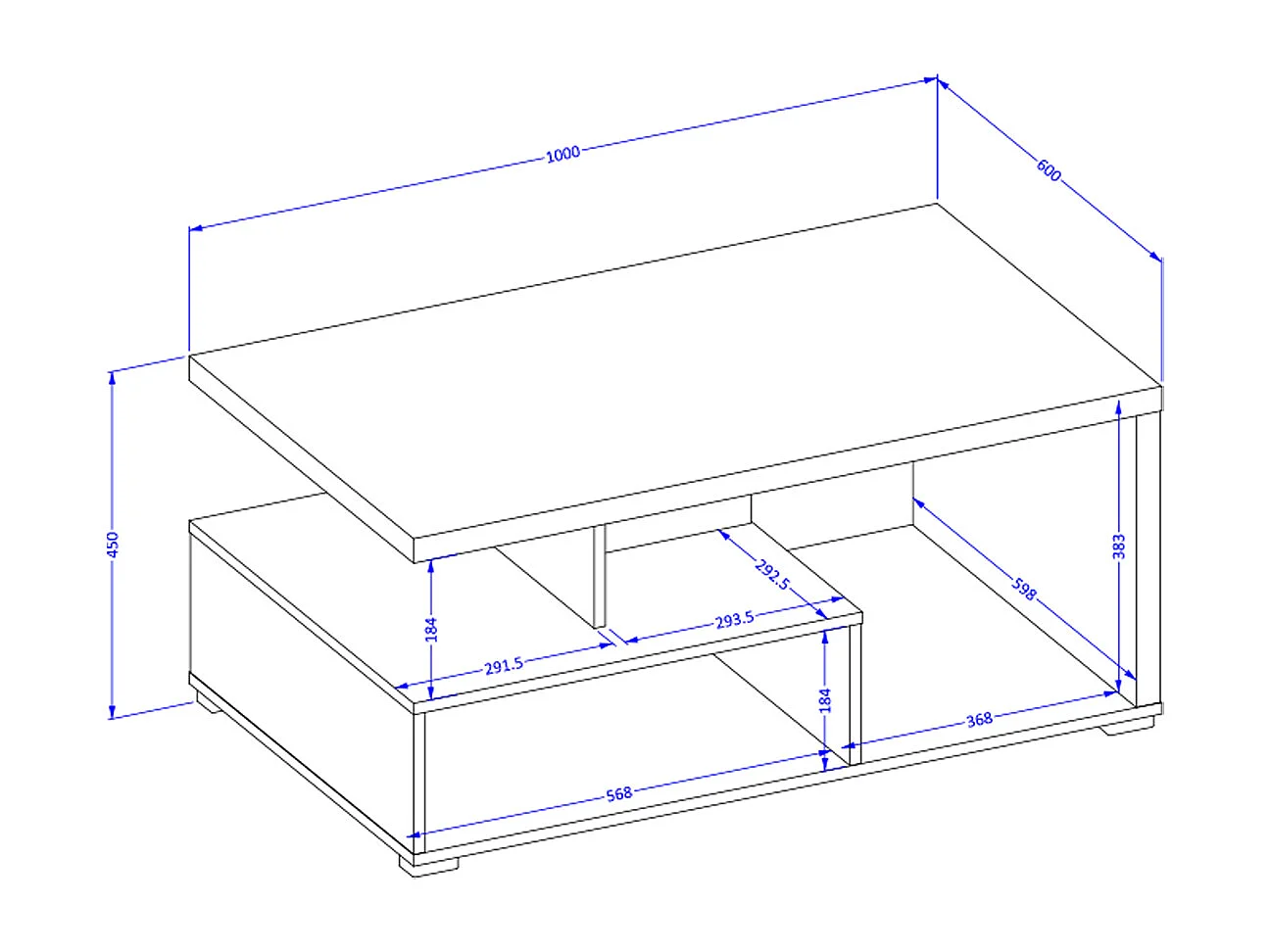 Mesa de centro Opio taupe e antracite 45cm
