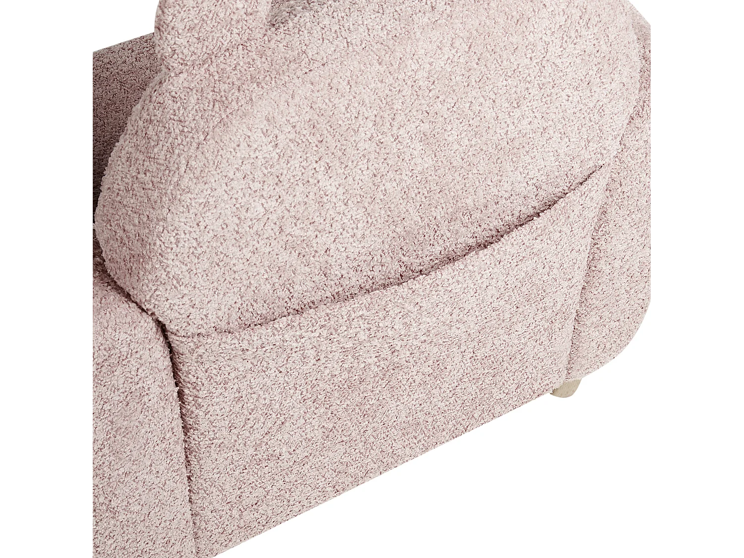 Fauteuil pour enfants Hippopotame MARIBO Bouclé Rose pastel