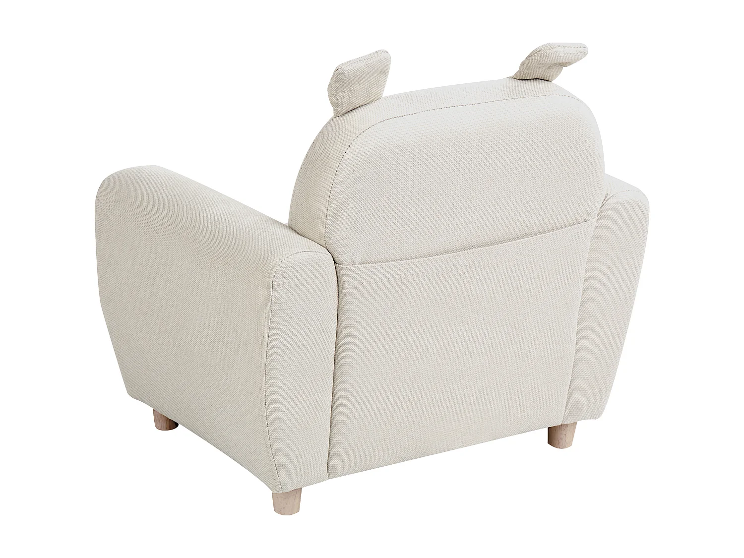 Fauteuil pour enfants Hippopotame MARIBO Tissu Blanc cassé