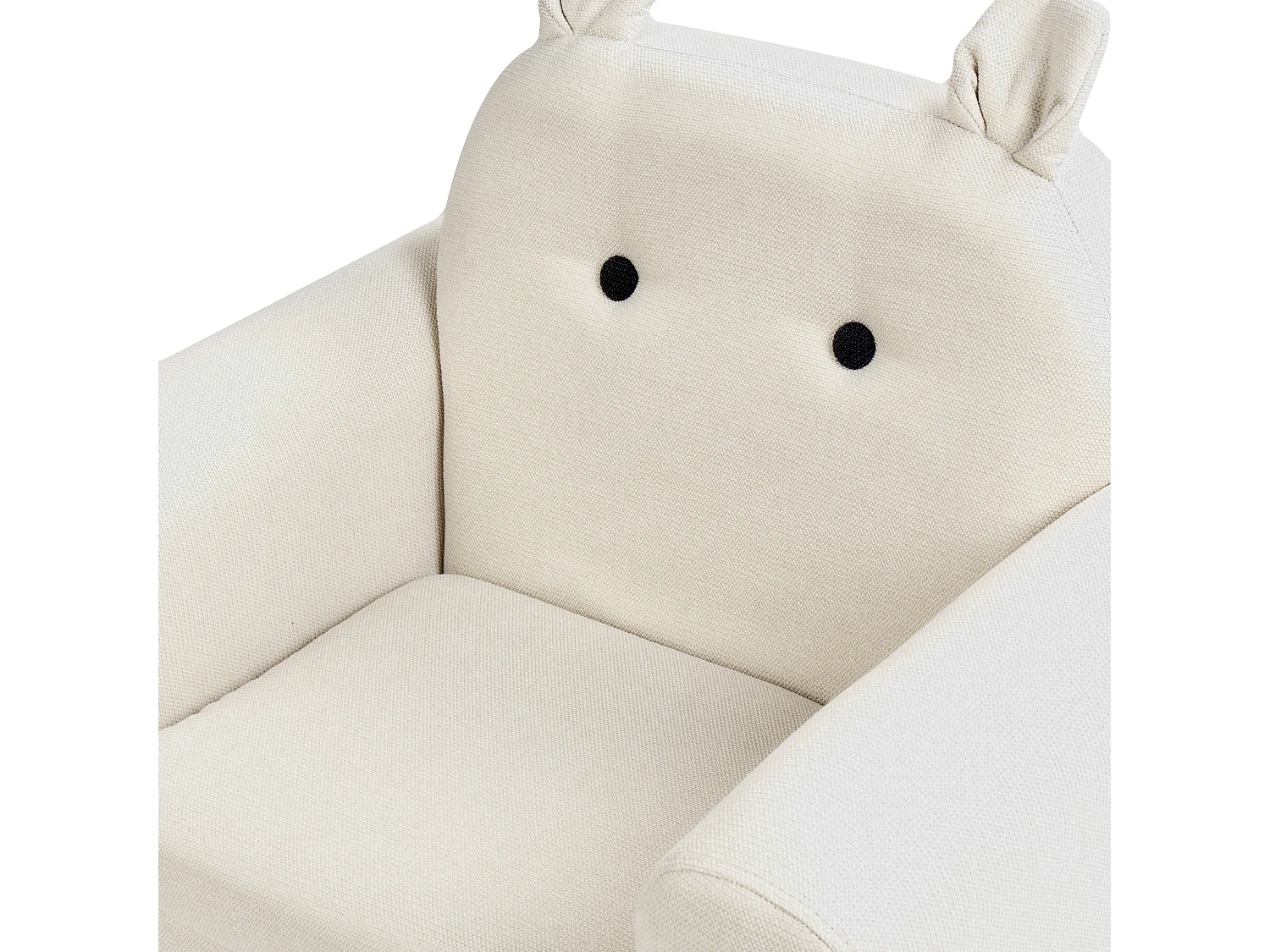 Fauteuil pour enfants Hippopotame MARIBO Tissu Blanc cassé