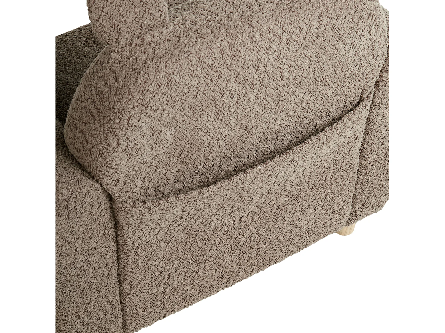 Cadeira para crianças em bouclé castanho MARIBO