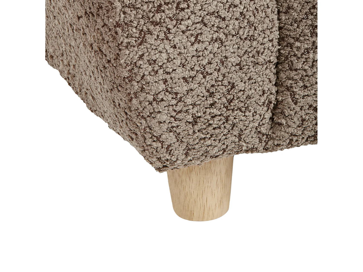 Cadeira para crianças em bouclé castanho MARIBO