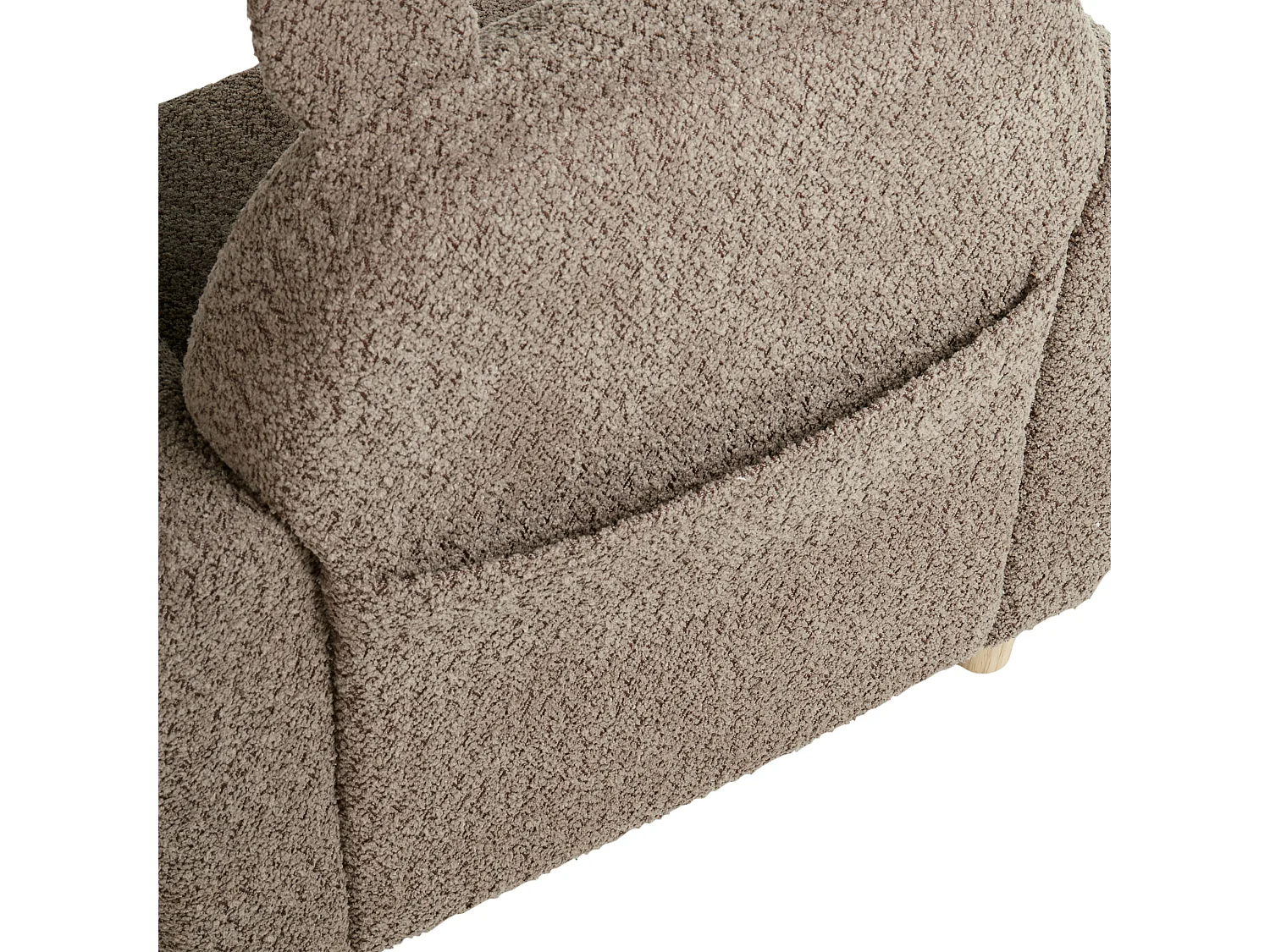 Cadeira para crianças em bouclé castanho MARIBO