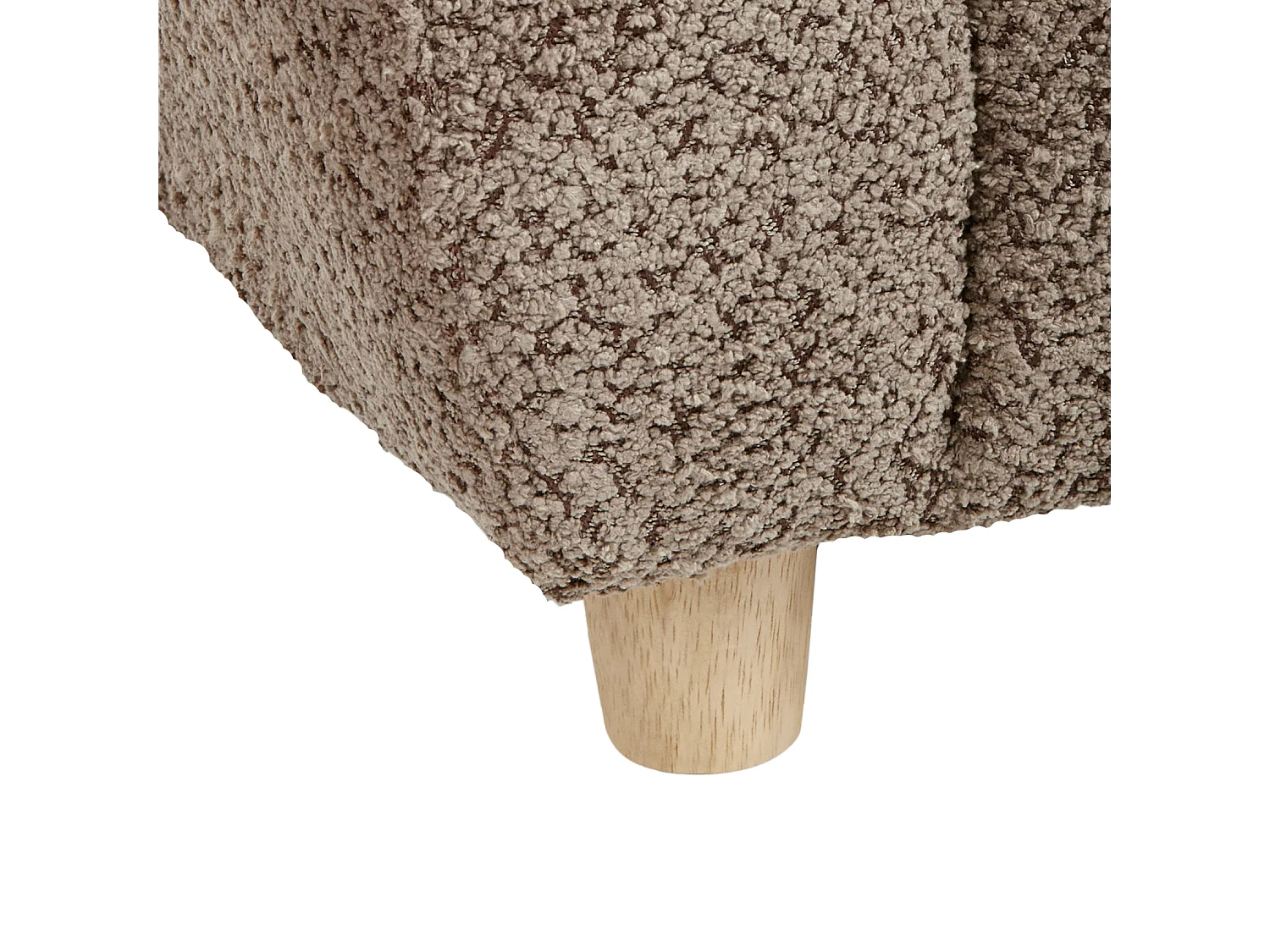 Cadeira para crianças em bouclé castanho MARIBO