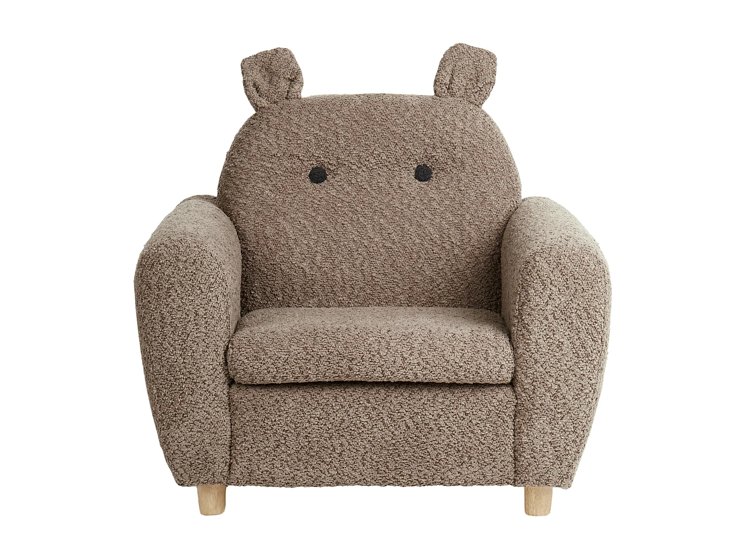 Fauteuil pour enfants Hippopotame MARIBO Bouclé Marron
