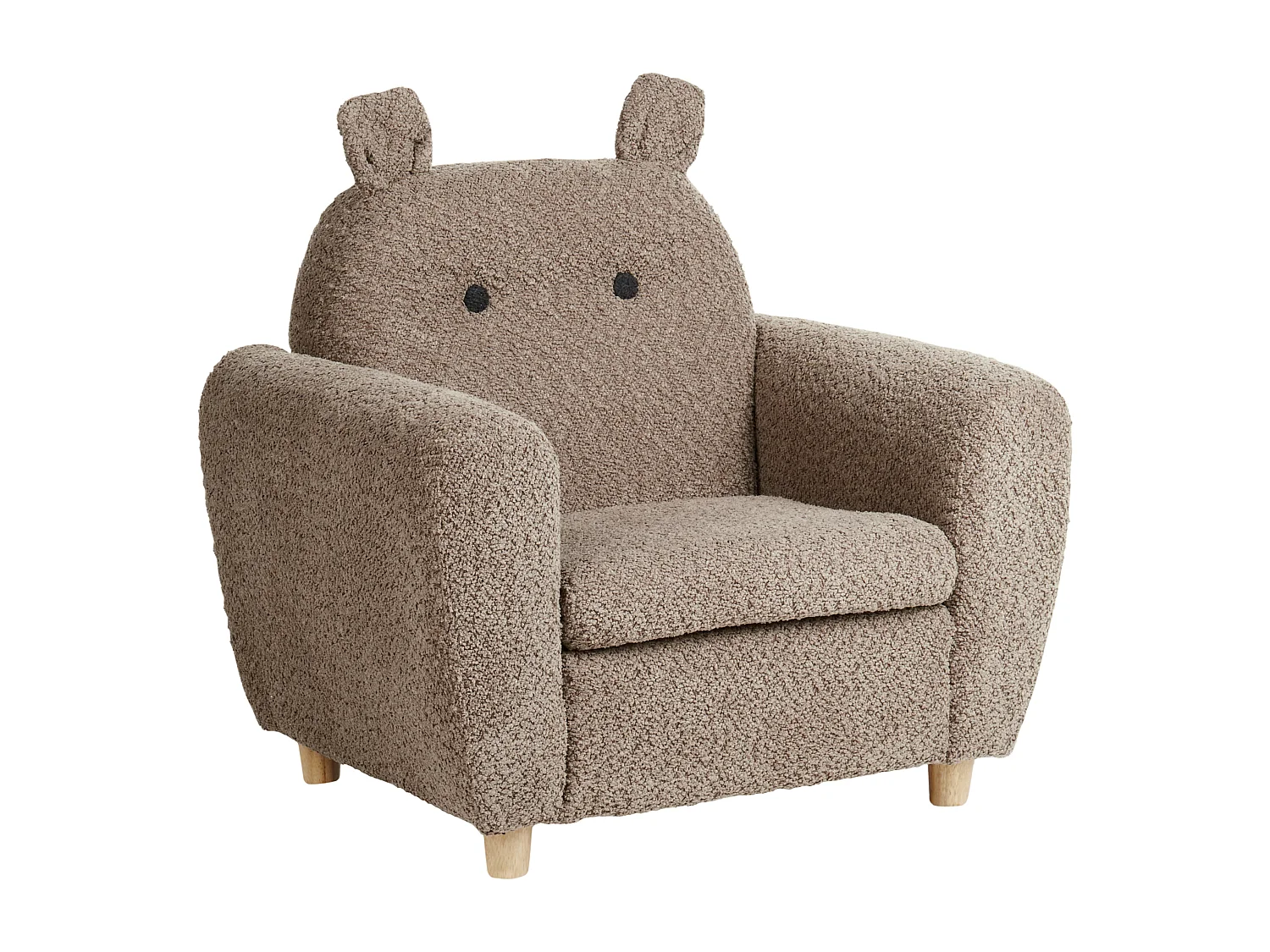 Fauteuil pour enfants Hippopotame MARIBO Bouclé Marron