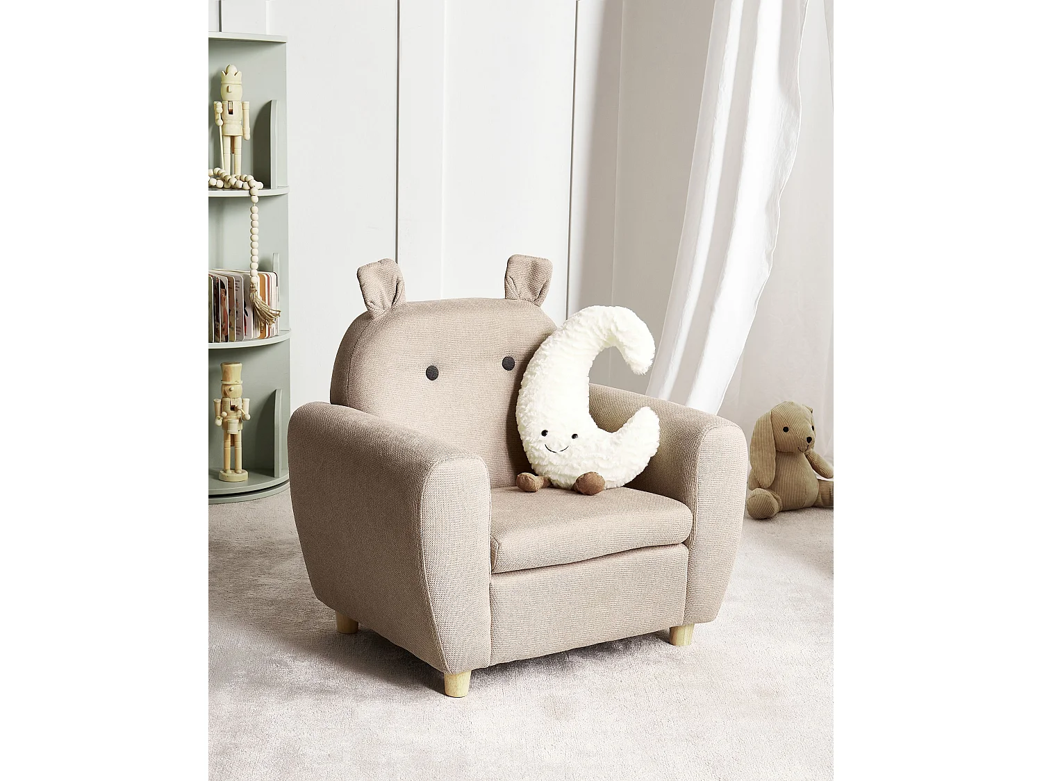 Sillón infantil MARIBO Tela Gris pardo