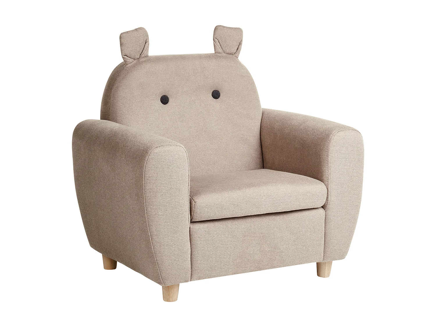 Fauteuil pour enfants Hippopotame MARIBO Tissu Taupe