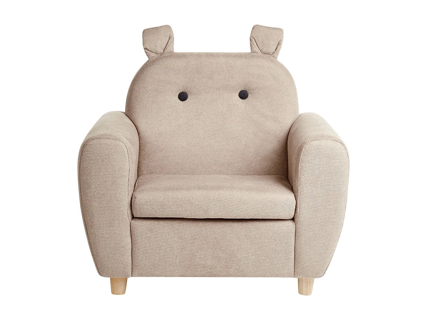 Fauteuil pour enfants Hippopotame MARIBO Tissu Taupe