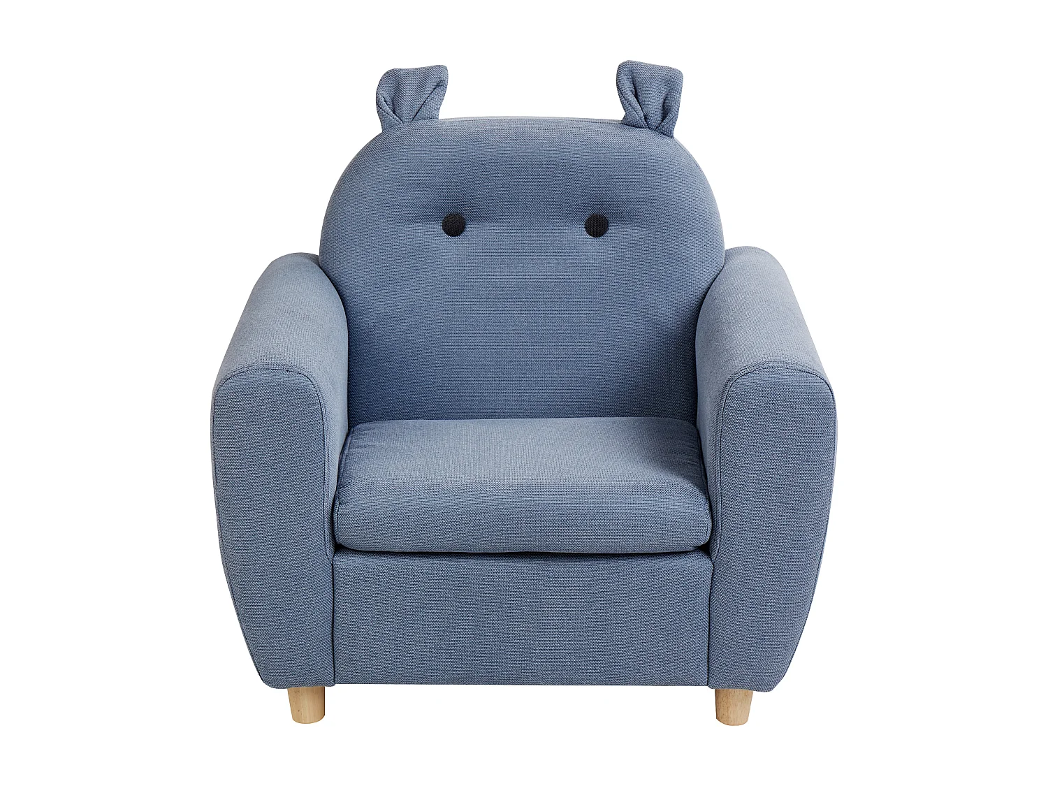 Fauteuil pour enfants Hippopotame MARIBO Tissu Bleu