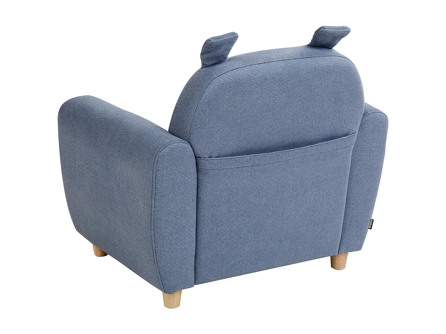 Fauteuil pour enfants Hippopotame MARIBO Tissu Bleu