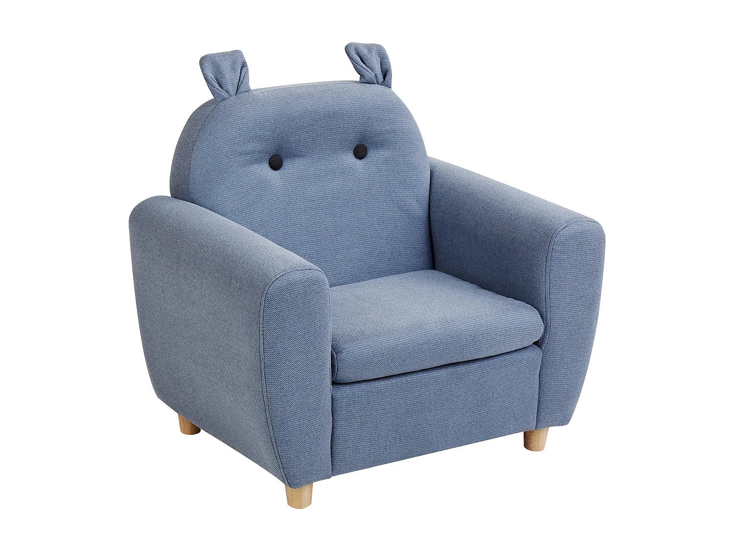 Kinderfauteuil MARIBO Stof Blauw