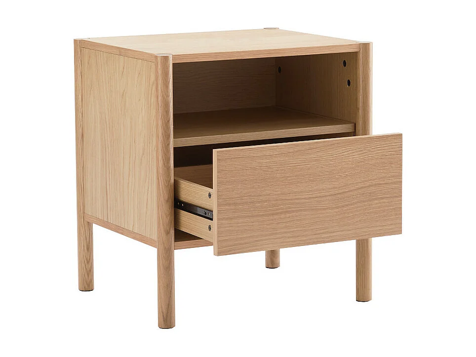 Verade - Table de chevet 1 tiroir en bois - Bois clair