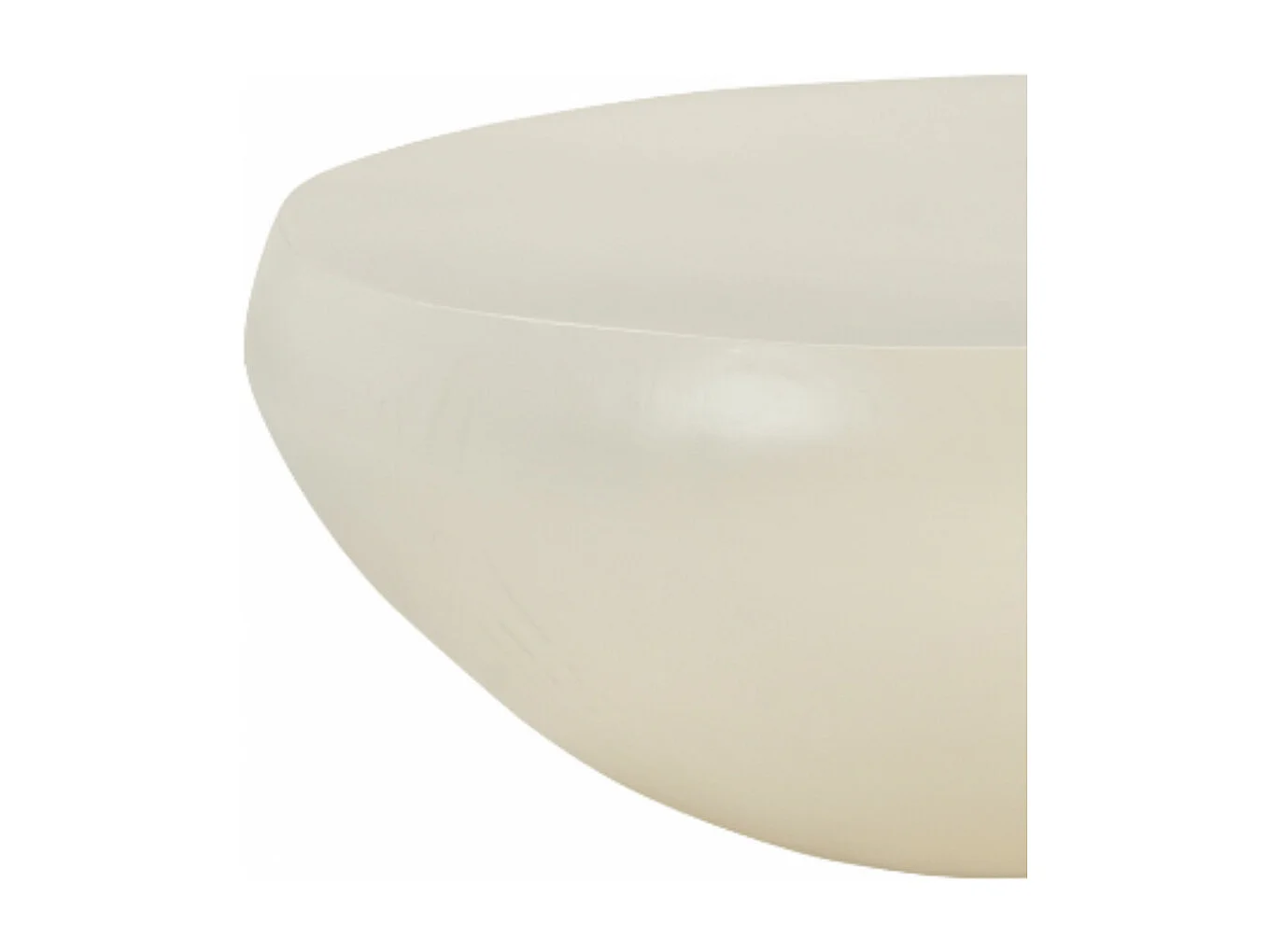 Mineral - Table basse ronde finition béton ø90cm - Blanc