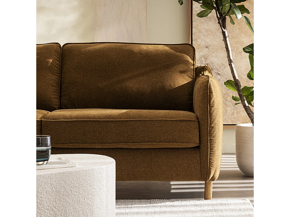 Vornay - Canapé convertible express 2 places en tissu - Bronze