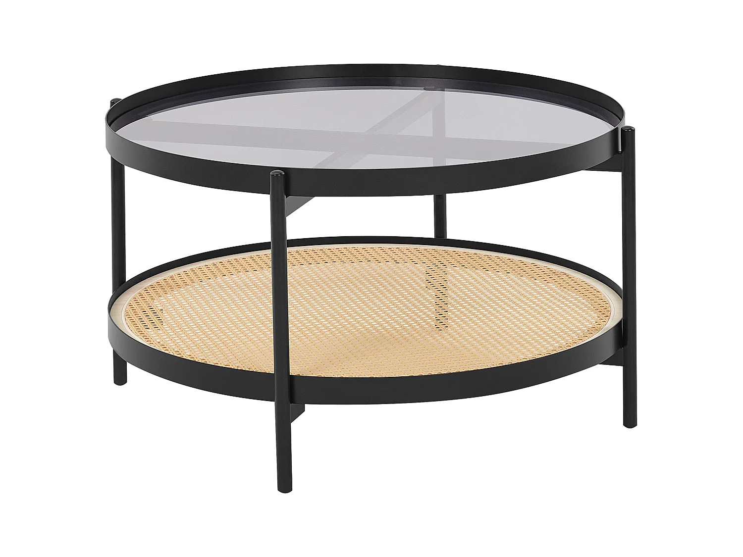 Table basse RENO Verre de sécurité Noir