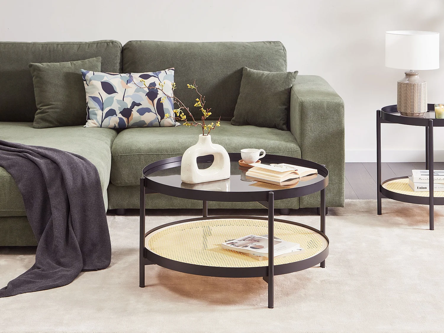 Salontafel RENO Veiligheidsglas Zwart