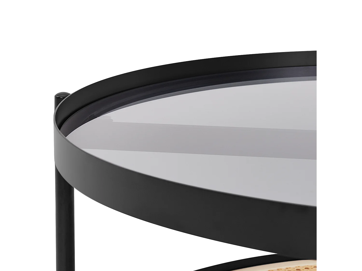 Mesa de centro RENO Vidro de segurança (temperado) Preto