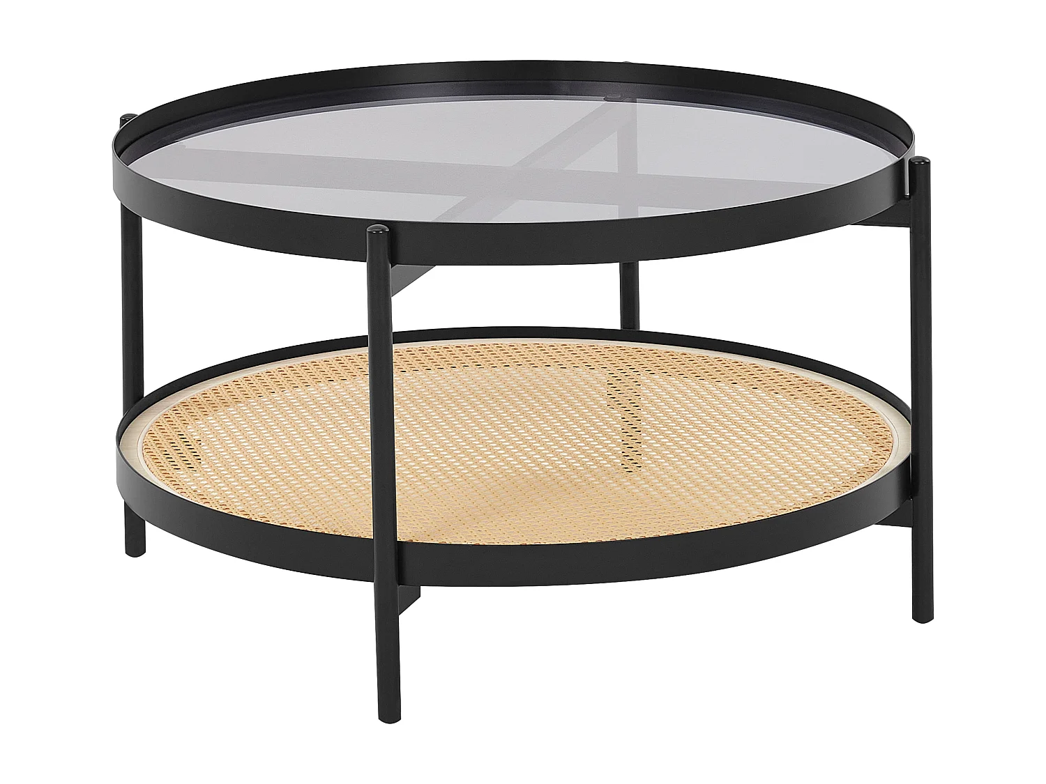 Table basse RENO Verre de sécurité Noir