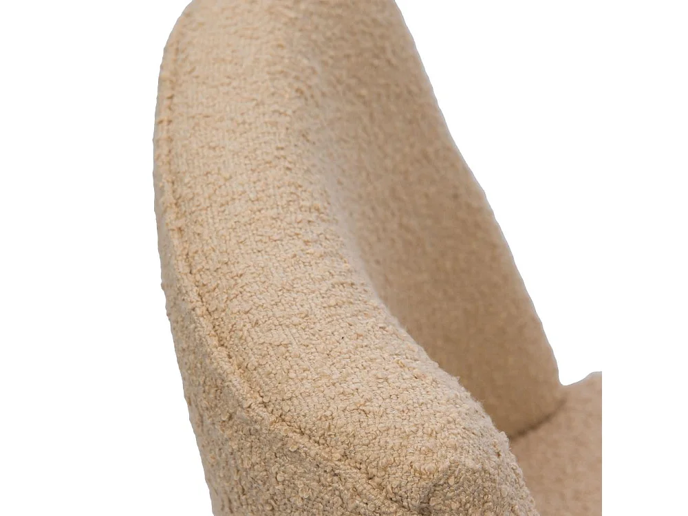 Fauteuil Dag bouclette sable (lot de 2)