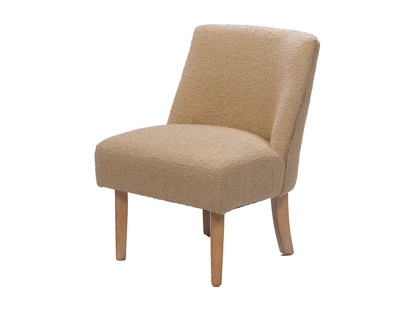 Fauteuil en bouclette sable Dag (lot de 2)