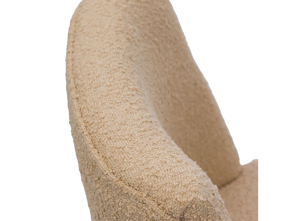 Fauteuil en bouclette sable Dag (lot de 2)
