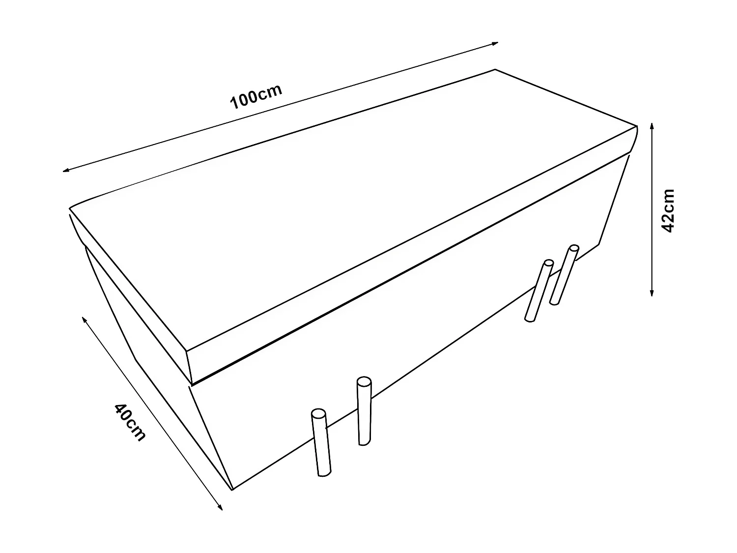 Banc de rangement Dals 100 x 40 x 42 cm marron [en.casa]