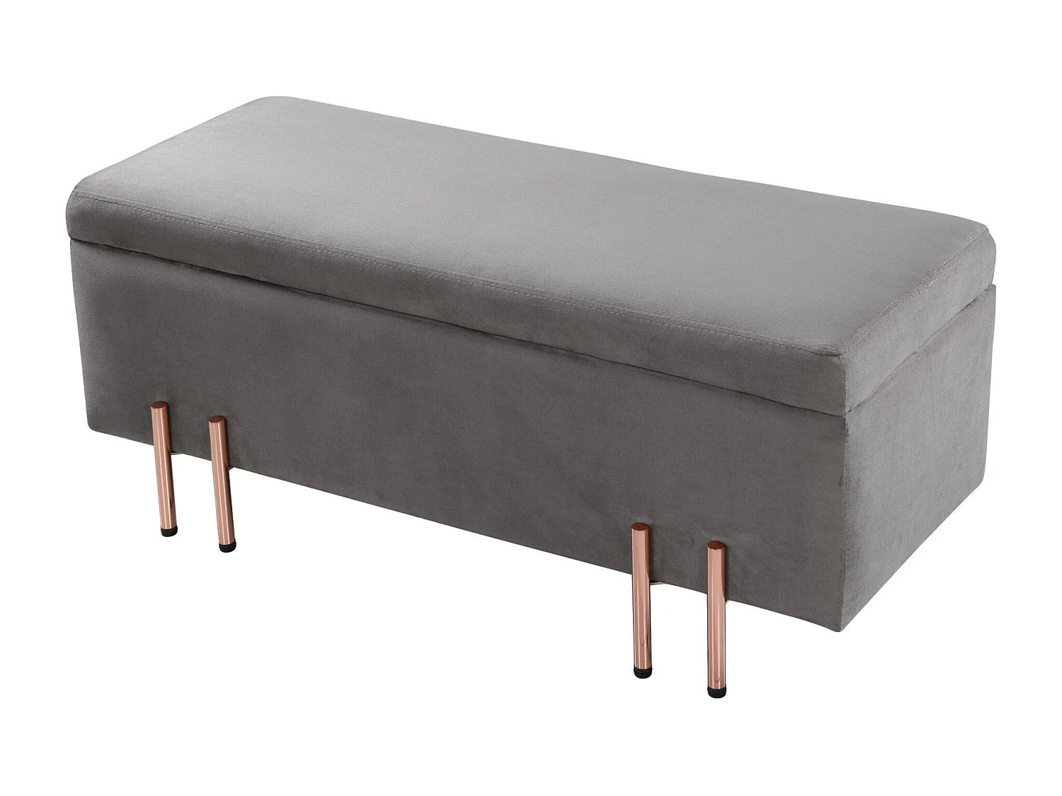 Banc de rangement Dals 118 x 40 x 42 cm gris [en.casa]
