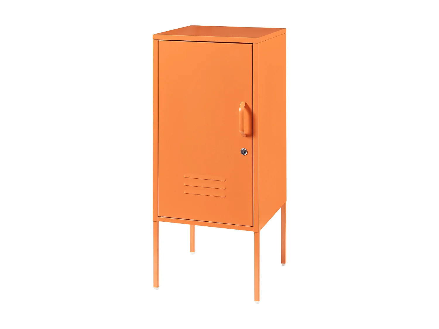 Table de chevet Hausjärvi acier 82 x 35 x 35 cm orange [en.casa]