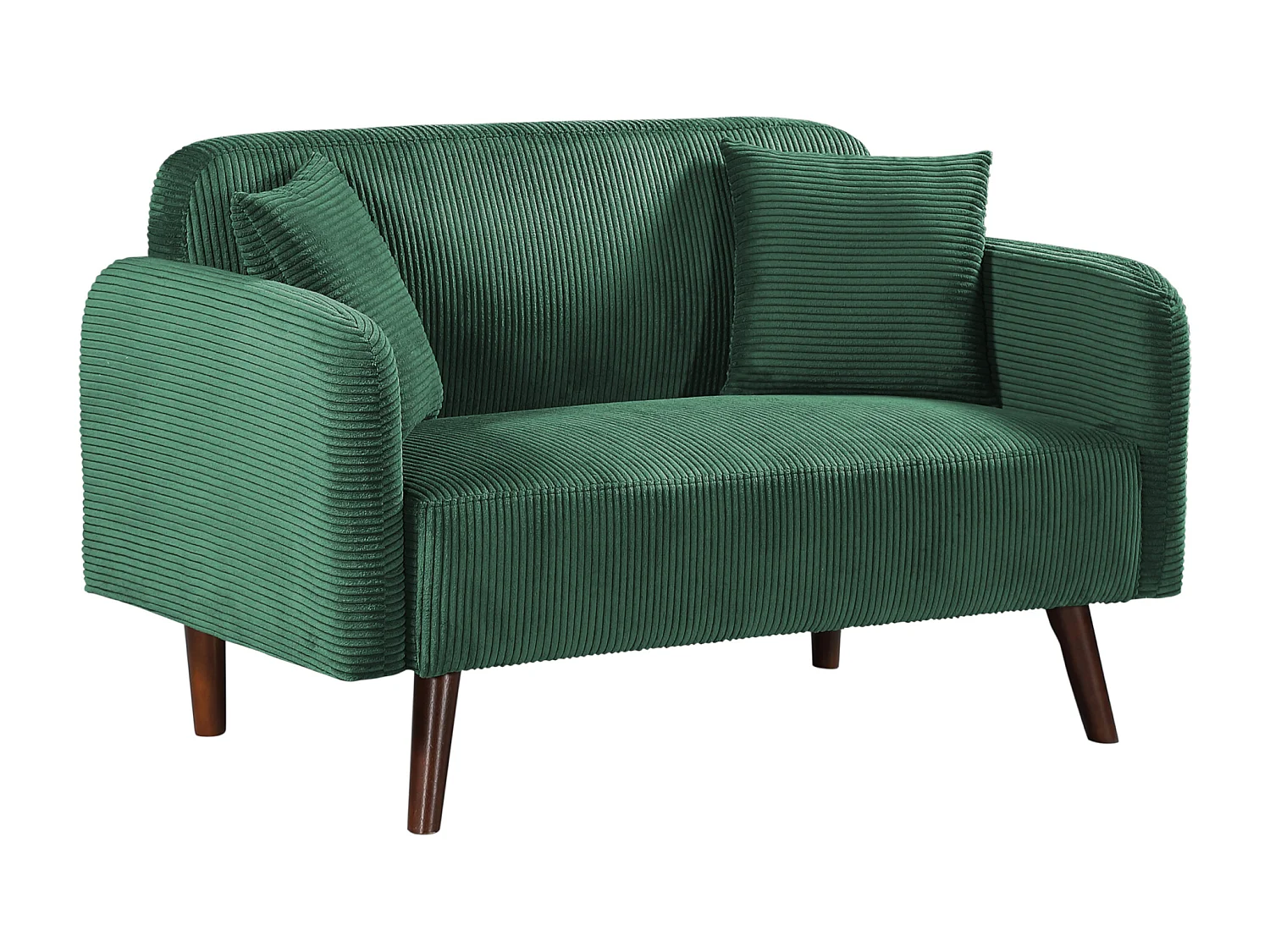 Canapé 2 places Midt 132 x 70 x 80,5 cm vert [en.casa]