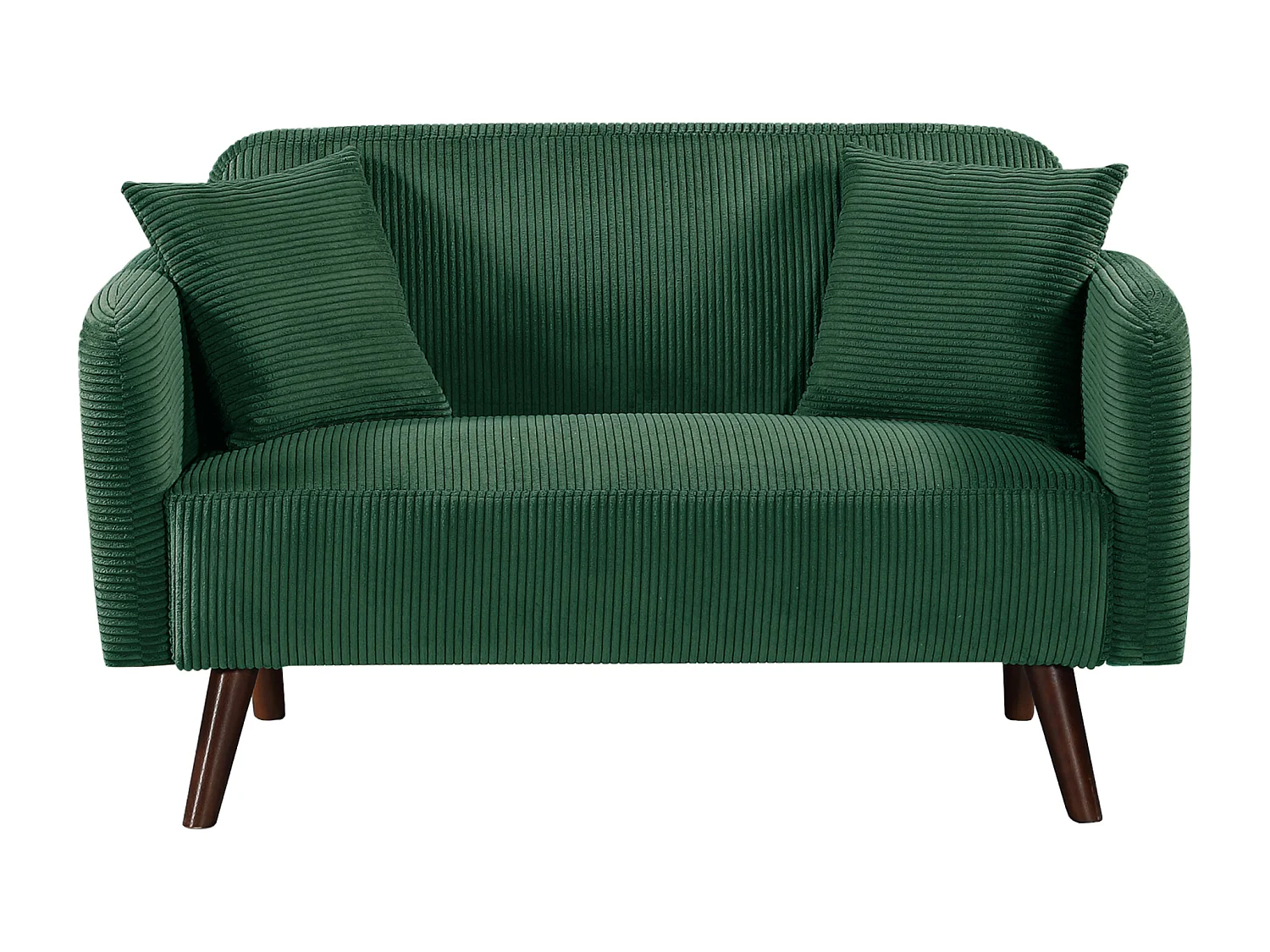 Canapé 2 places Midt 132 x 70 x 80,5 cm vert [en.casa]