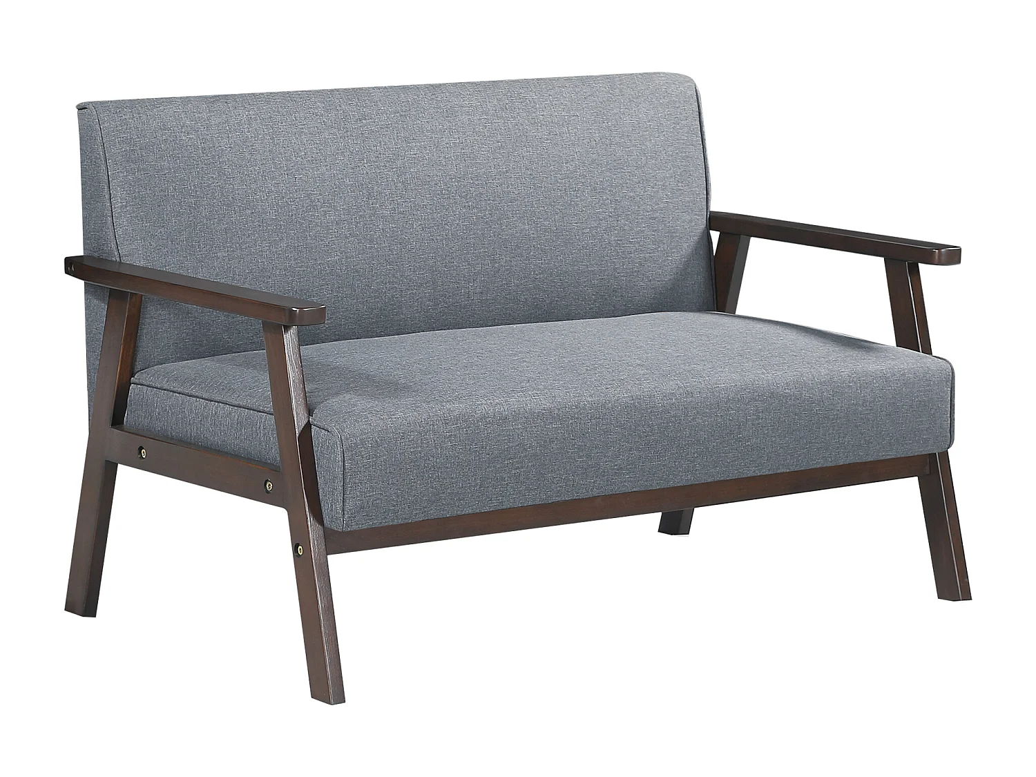 Canapé 2 places Kinda 121 x 69 x 75 cm gris [en.casa]