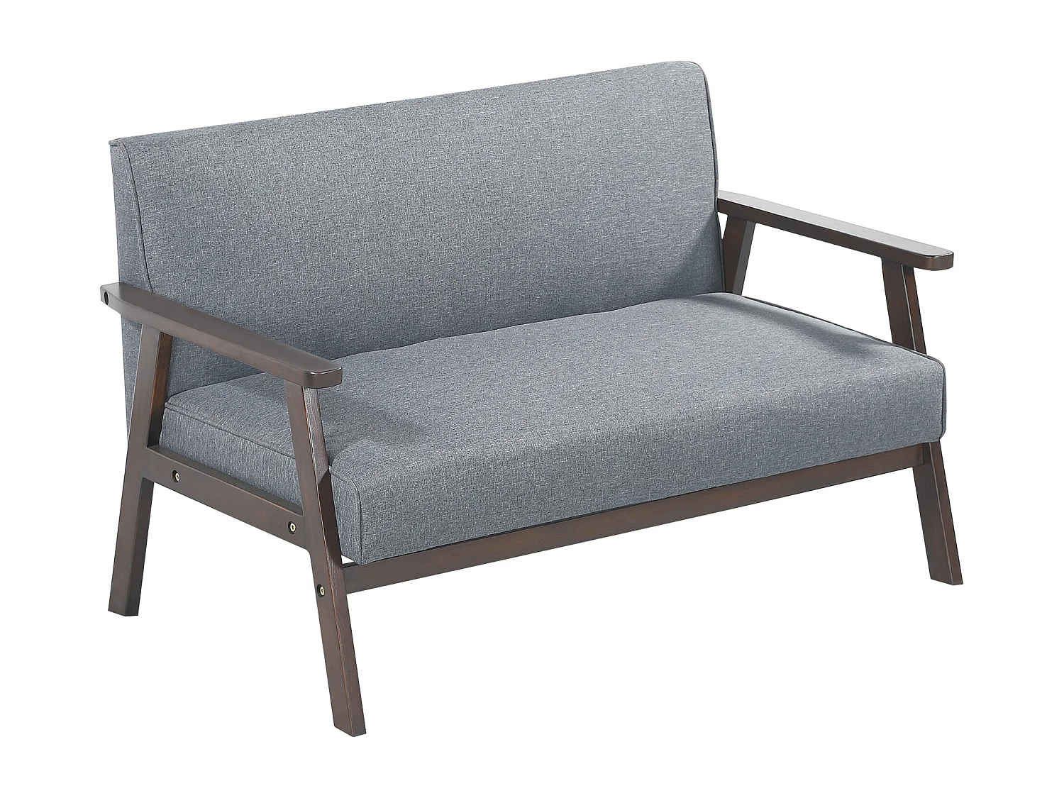 Canapé 2 places Kinda 121 x 69 x 75 cm gris [en.casa]