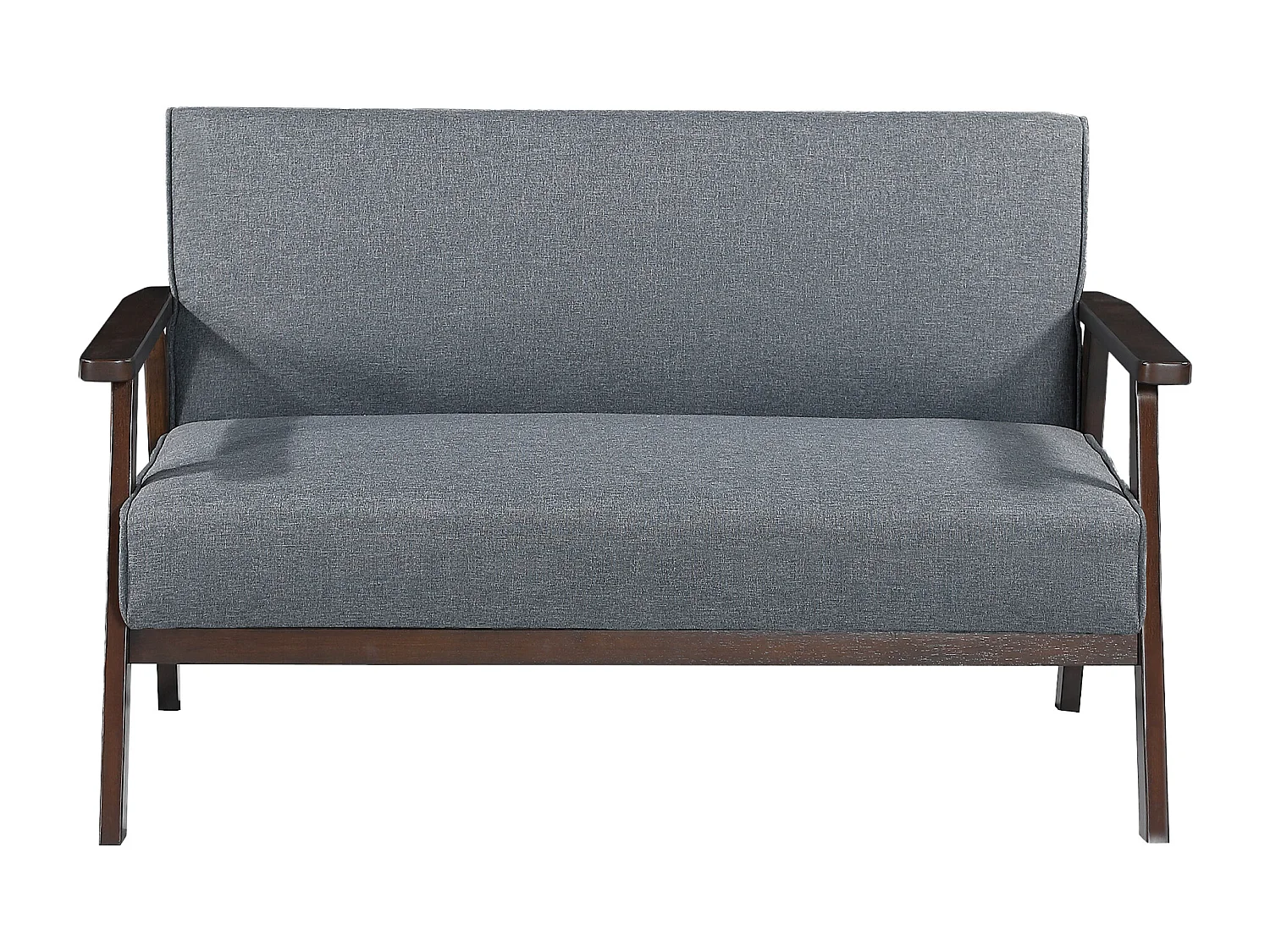 Canapé 2 places Kinda 121 x 69 x 75 cm gris [en.casa]