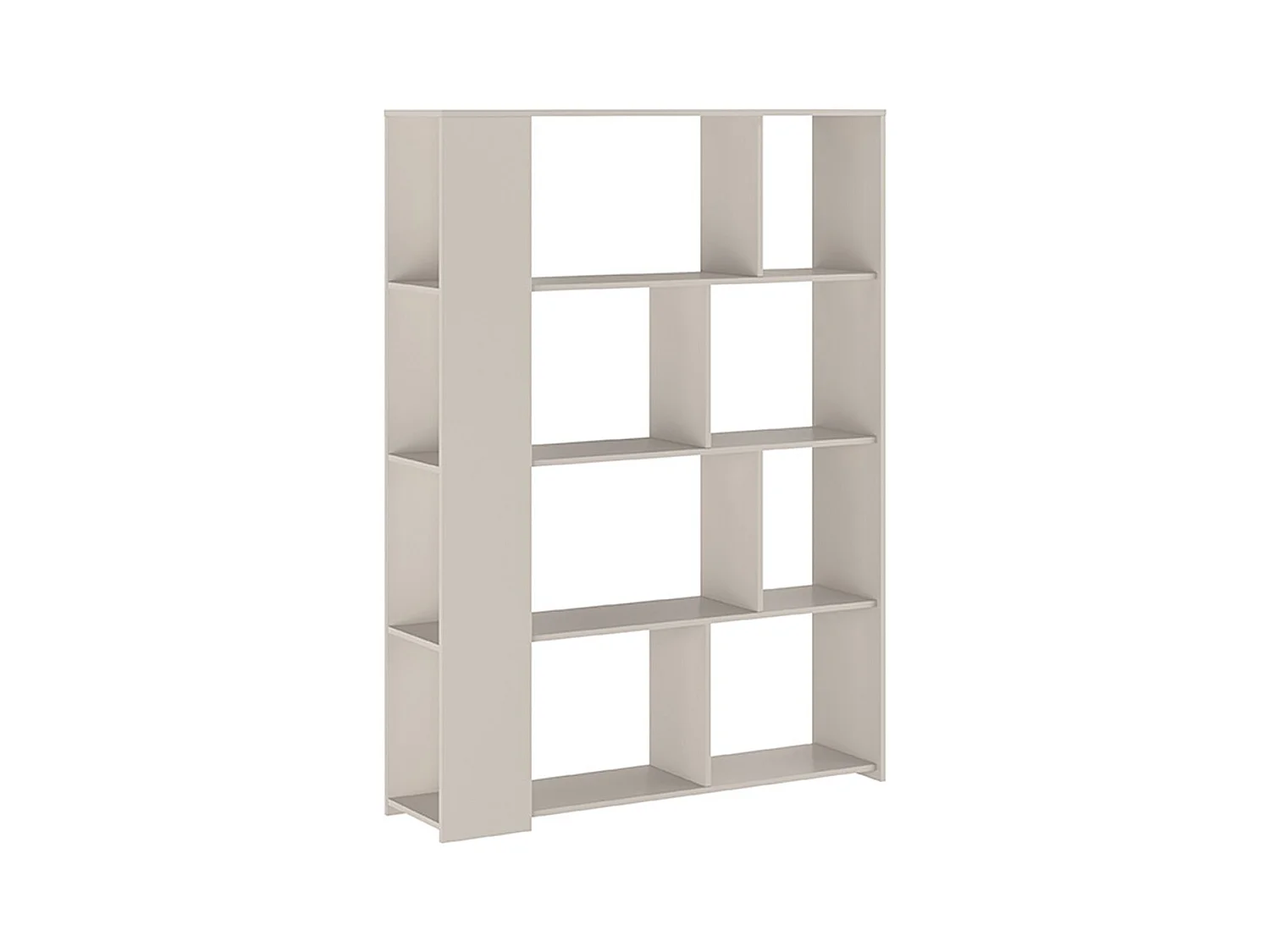 Etagère, meuble étagère coloris beige - Longueur 129 x profondeur 32,8 x hauteur 175,6 cm