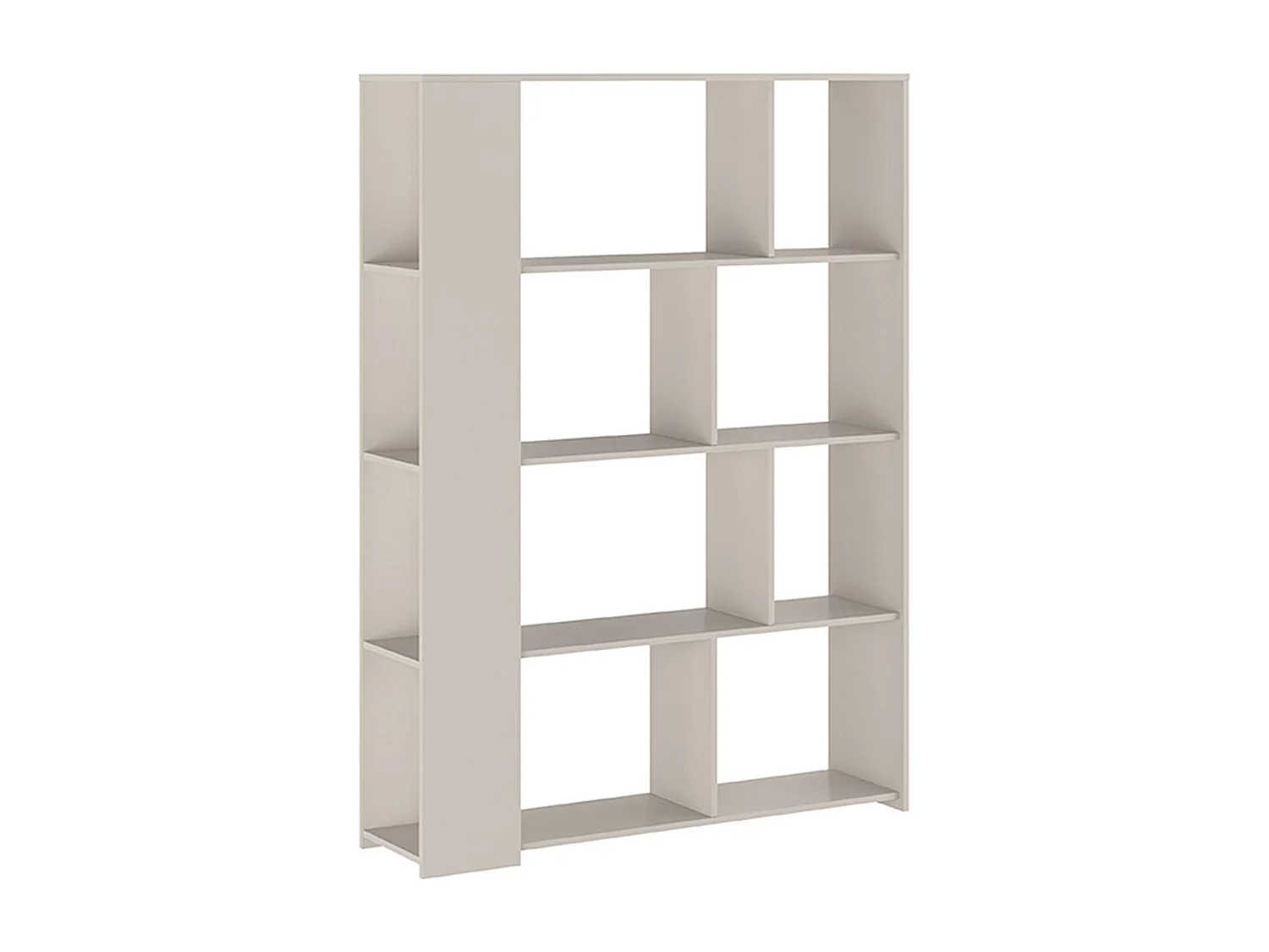 Etagère, meuble étagère coloris beige - Longueur 129 x profondeur 32,8 x hauteur 175,6 cm