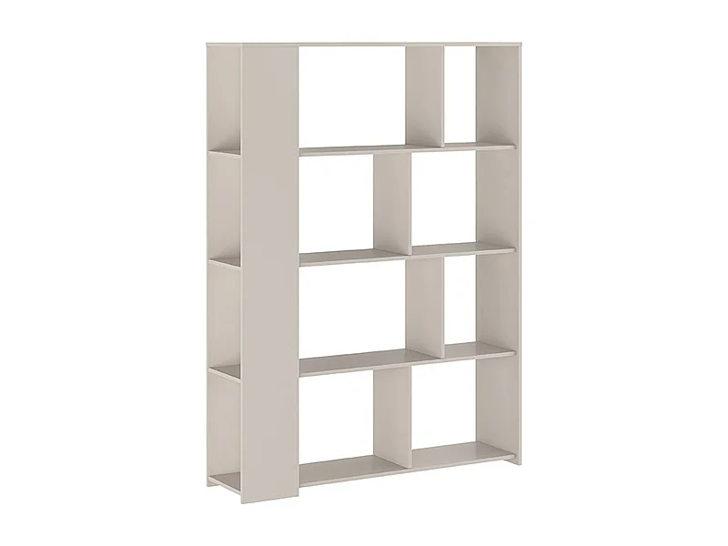 Etagère, meuble étagère coloris beige - Longueur 129 x profondeur 32,8 x hauteur 175,6 cm