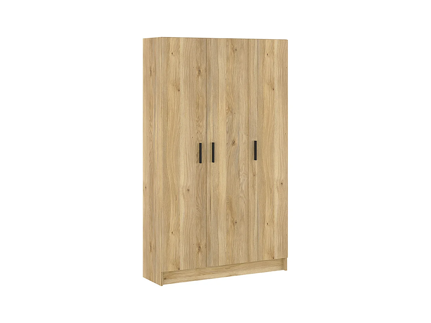 Armoire polyvalente avec 3 portes coloris chêne Mauvella  - Longueur 108 x profondeur 34,40 x hauteur 180 cm