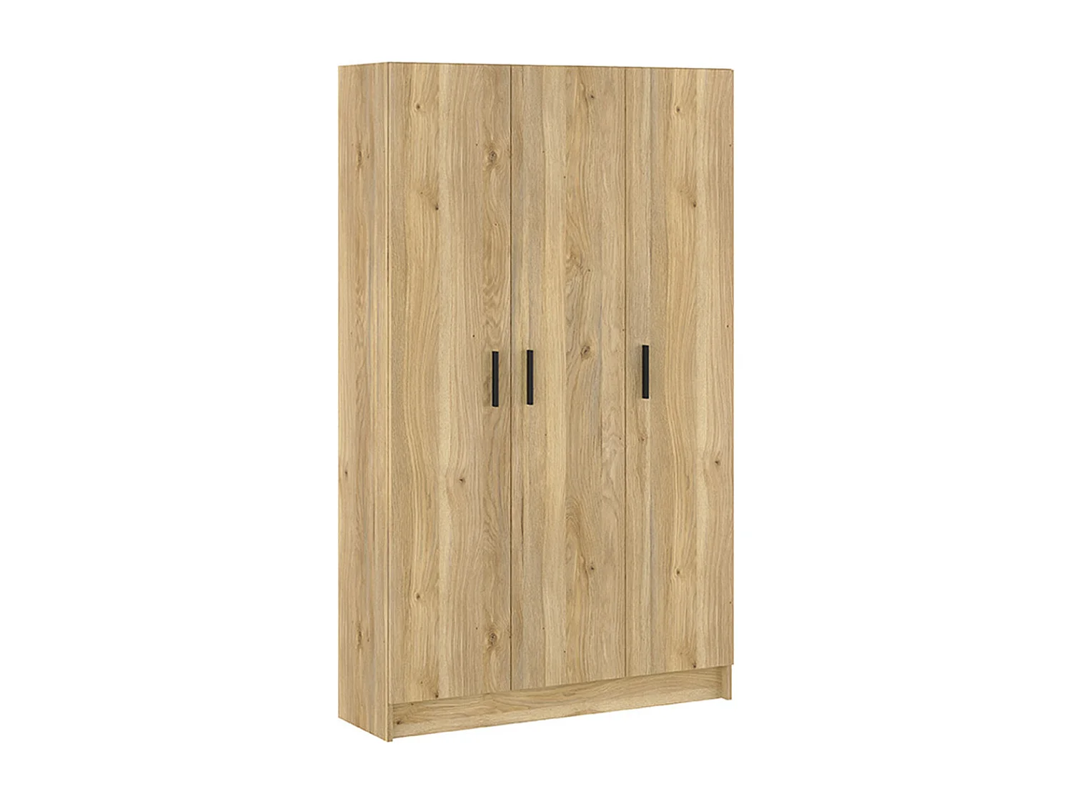 Armoire polyvalente avec 3 portes coloris chêne Mauvella  - Longueur 108 x profondeur 34,40 x hauteur 180 cm