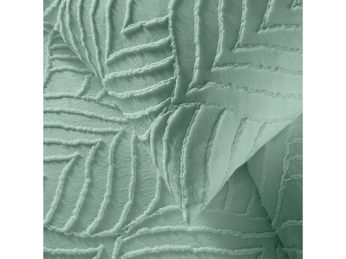 Parure de Lit 3 Pièces "Heltie" 260x240cm Sauge